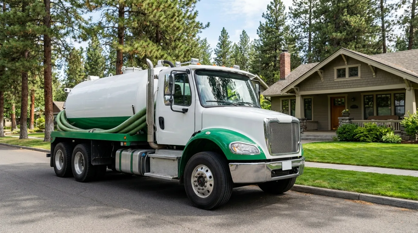 Emergency septic response truck in the Spokane area
